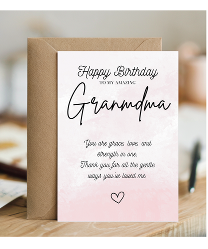 Gold Happy Birthday Grandma
