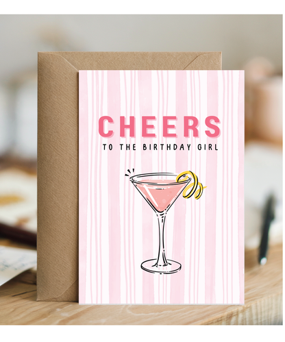 Cheers to the birthday girl cocktail