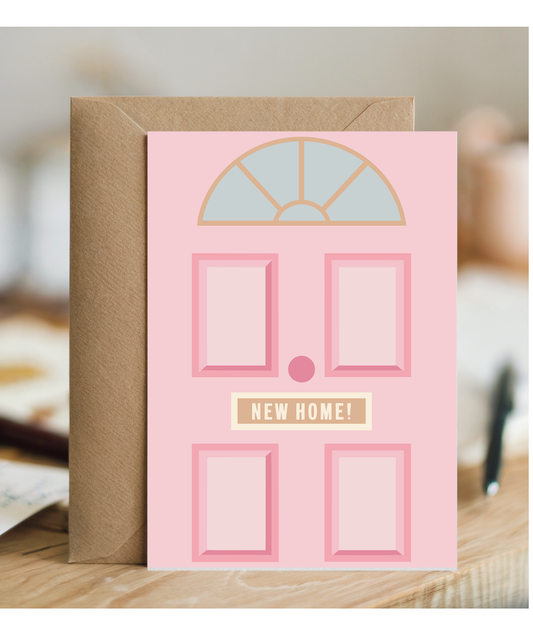 new home pink door