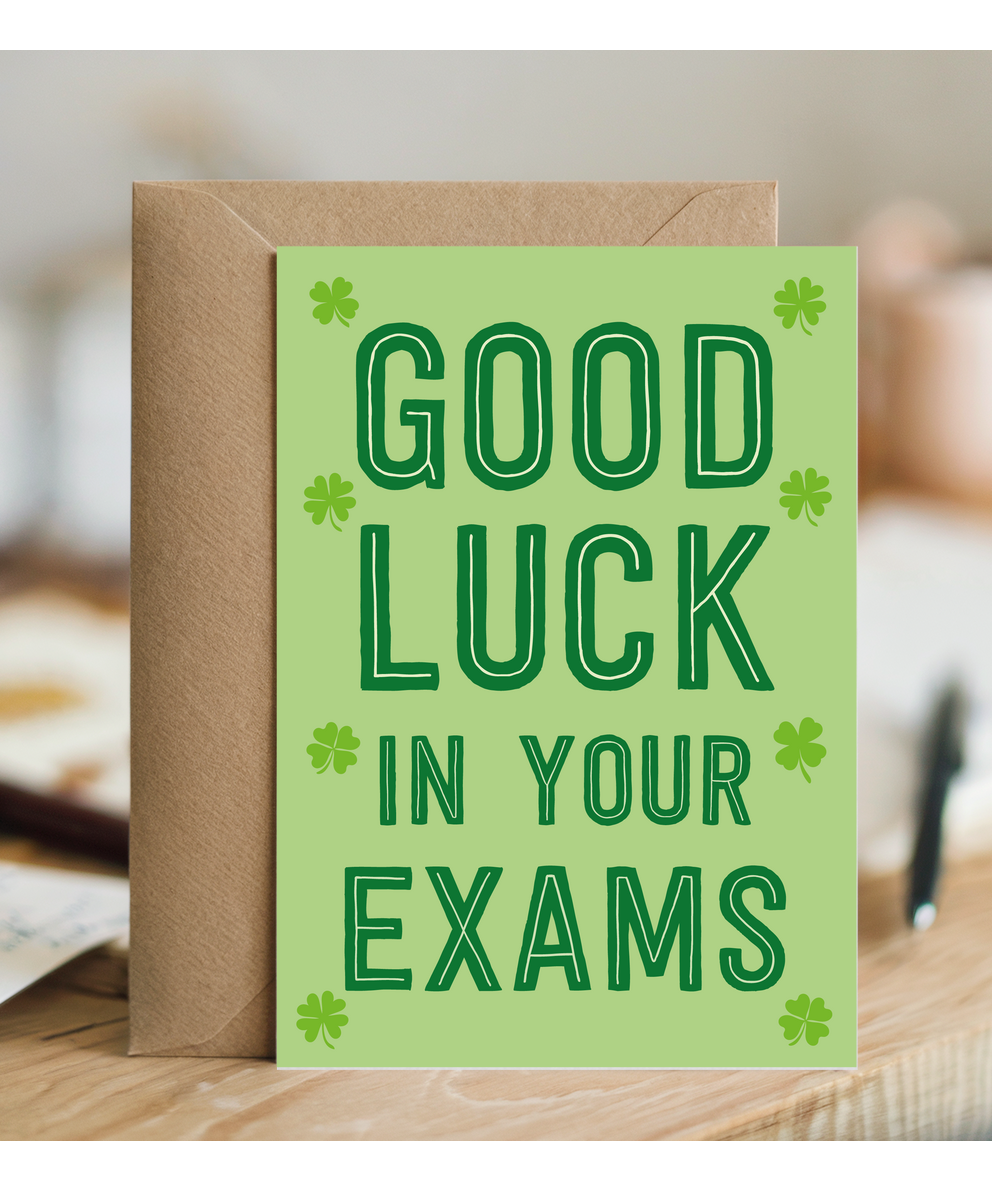 Good Luck in Your Exams with Shamrocks