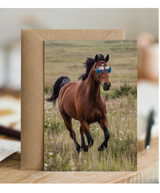 Horse in Aviator Glasses