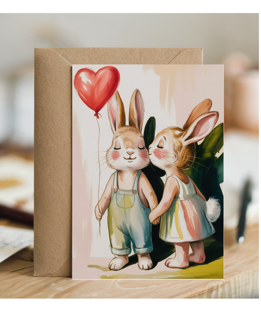 Valentines Bunnies in love