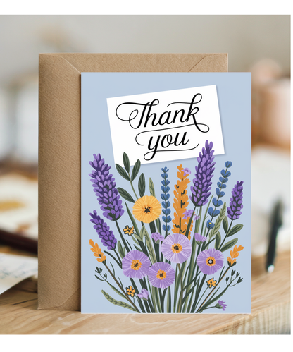Thank You - Lavender and Wildflower Design