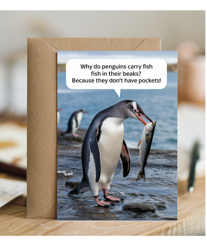 Why do penguins carry fish in their beaks? Because they don’t have pockets!