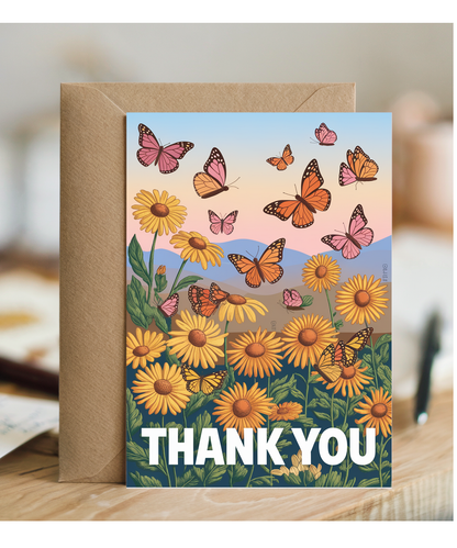 Thank You - Bright Butterflies and Blooms