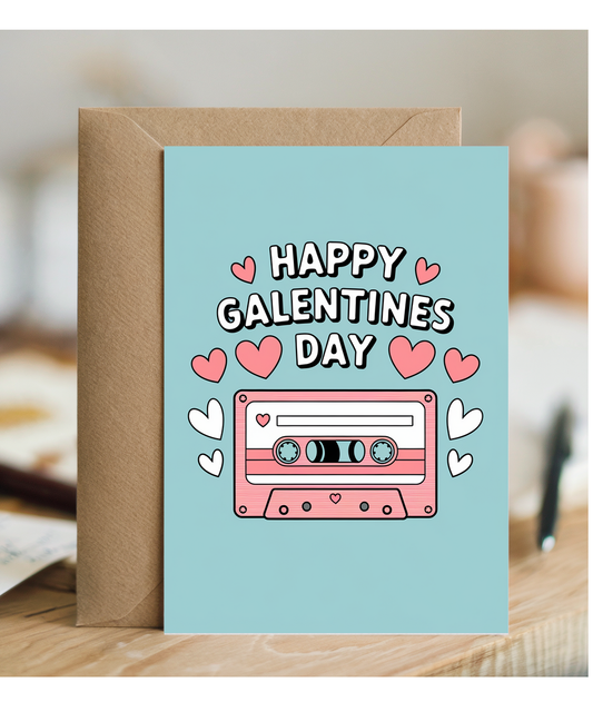 Happy Galentines Day Card Best Friends Retro