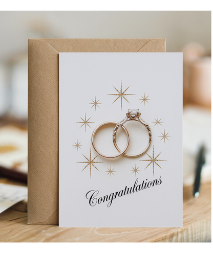 sparkling wedding rings congratulations