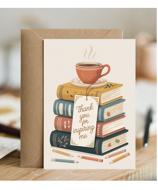 Teacher Thank You Card for Inspiring English Teacher