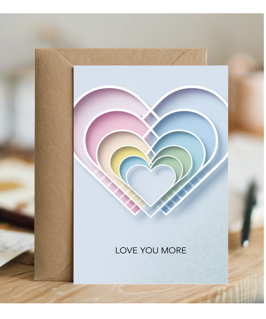 Anniversary Card for husband wife Love You More