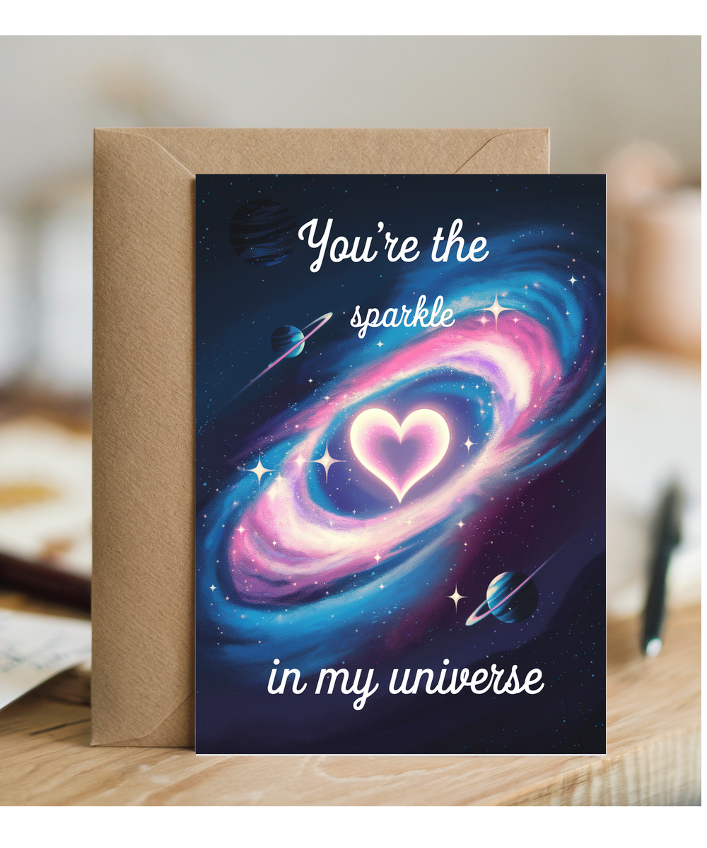 You’re the sparkle in my universe Greeting Card