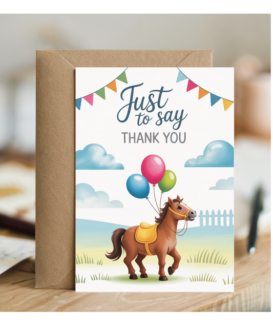 Thank You Card for Horse Riding Instructor Just to Say
