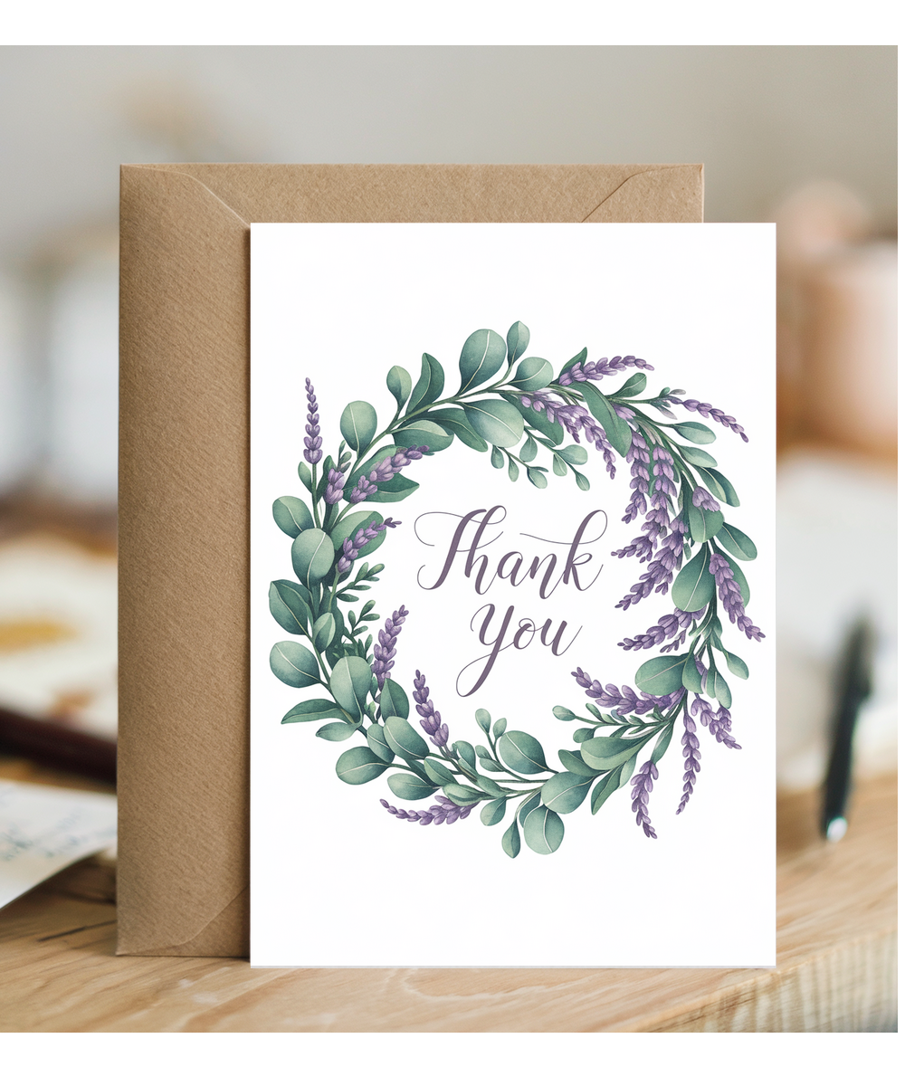 Thank You - Eucalyptus and Lavender Wreath