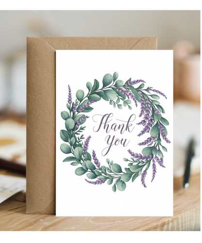 Thank You - Eucalyptus and Lavender Wreath
