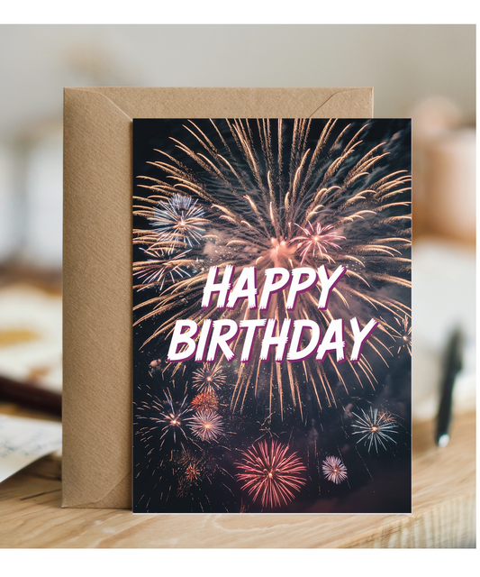 Bursting Fireworks and Bold Typography