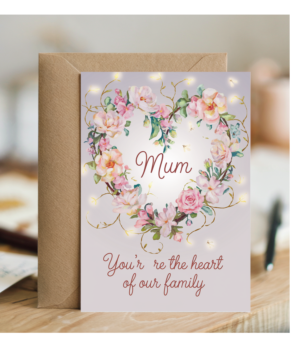 Mum, You’re the Heart of Our Family Mothers Day Card