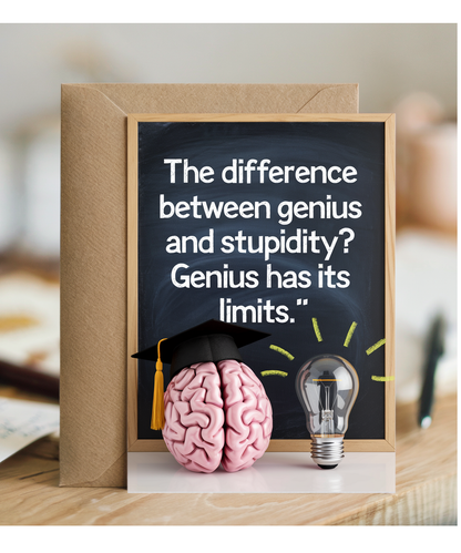 The difference between genius and stupidity? Genius has its limits.