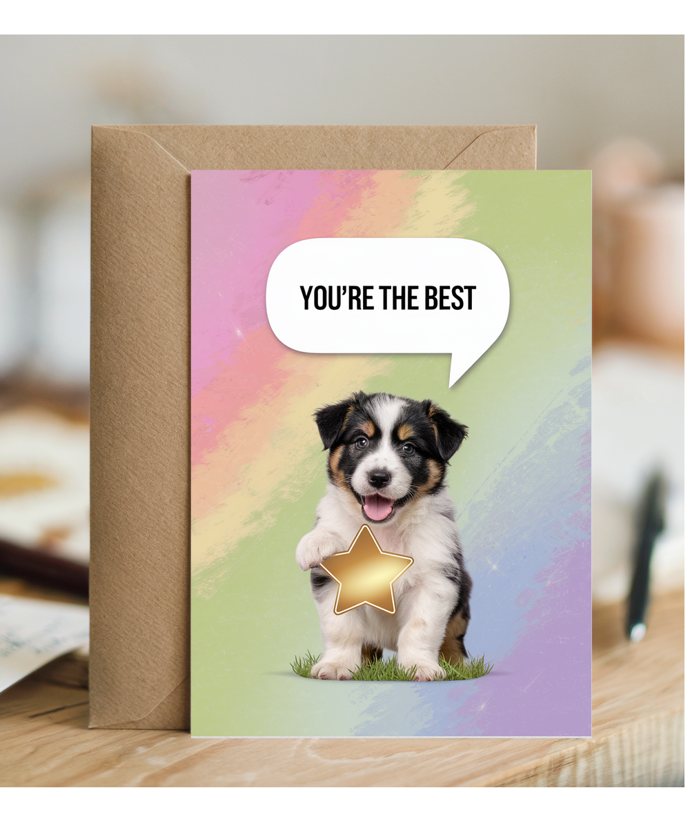 You're the Best - Puppy with a Gold Star