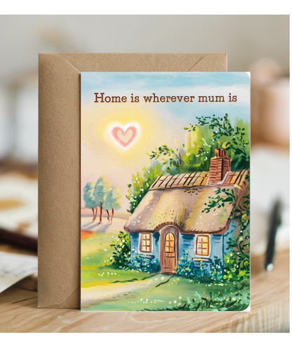 Home is Wherever Mum Is Mothers Day Card