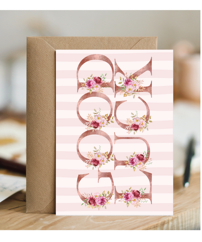Good luck floral letters lansdcape