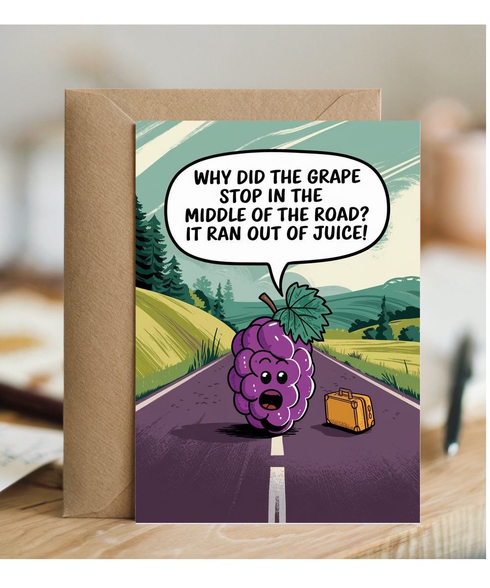 Why did the grape stop in the middle of the road? It ran out of juice!