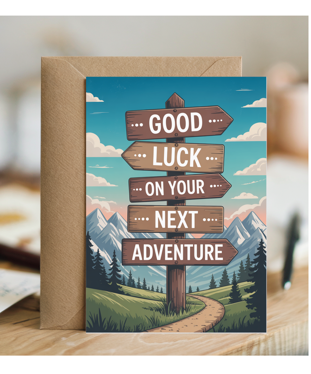 signposted good luck on your next adventure