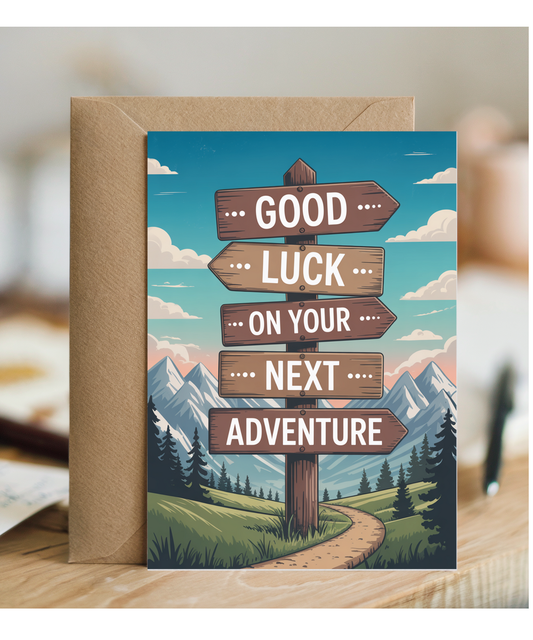 signposted good luck on your next adventure