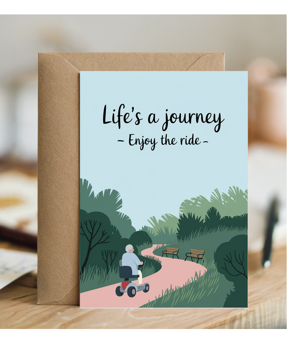 Funny Birthday Card Life's a Journey – Enjoy the Ride