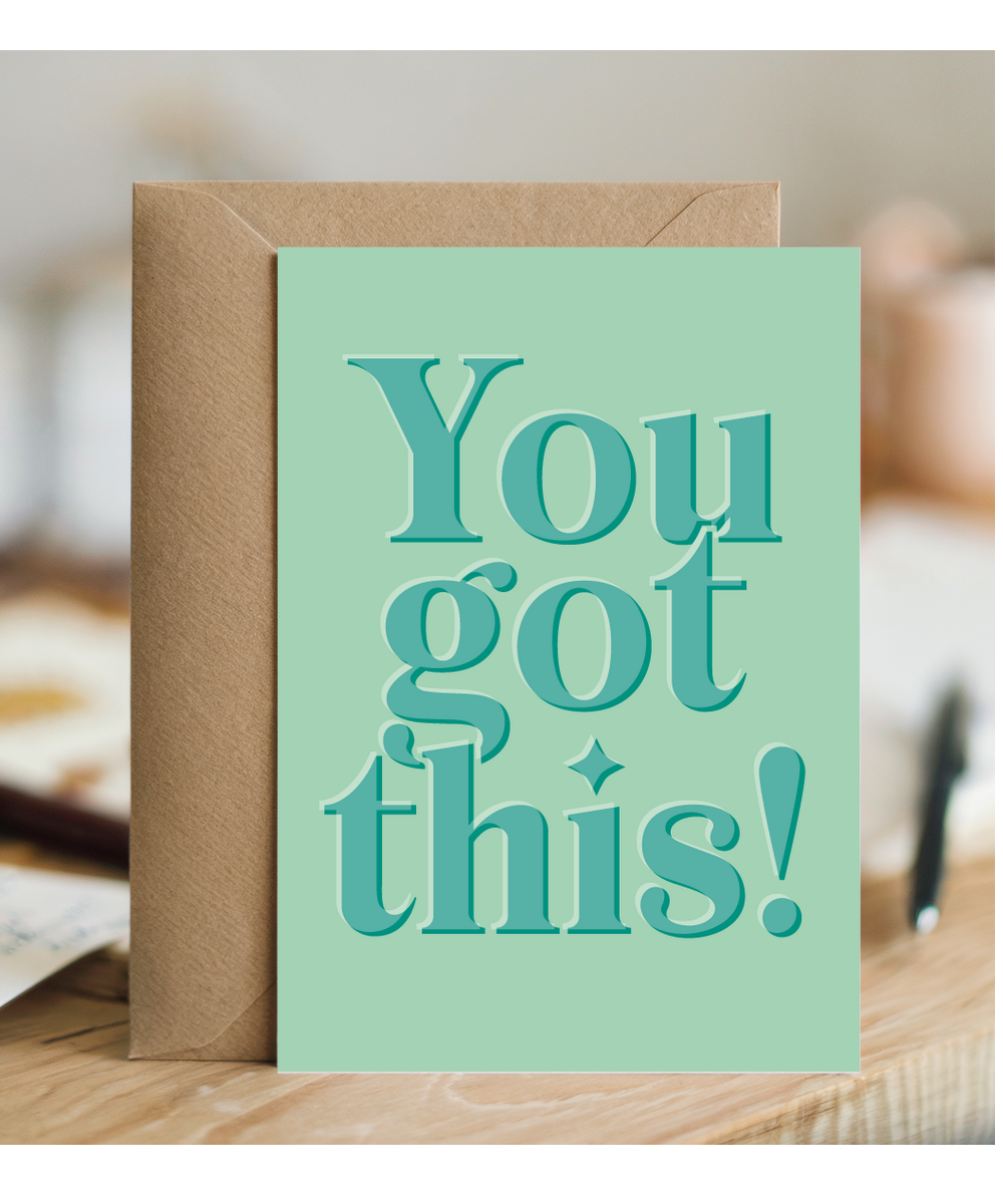 Motivational Card for Exams You Got This