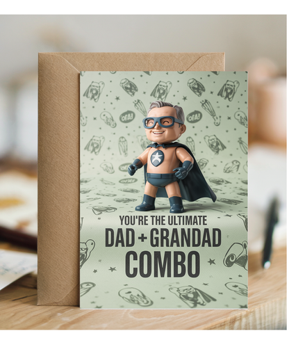 Fathers Day card You're the Ultimate Dad Grandad Combo