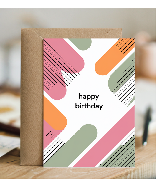 Geometric Pattern with Colorful Highlights