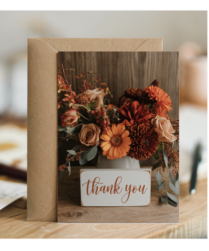 Thank You - Autumn Floral Arrangement