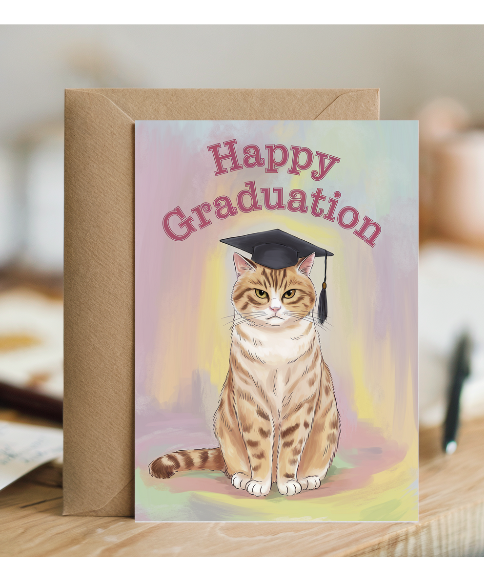 Happy Graduation - Cat with a Cap