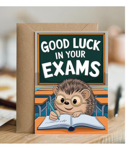 Good Luck in Your Exams Hedgehog