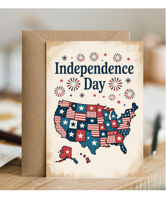 Independance day map of america