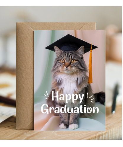 Happy Graduation with Cat with a Cap