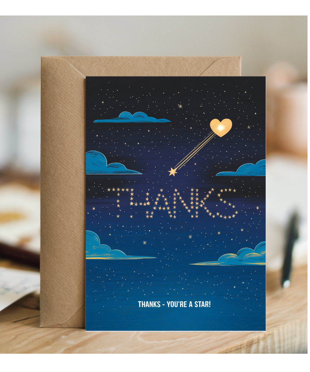 Thank you Card You're a Star