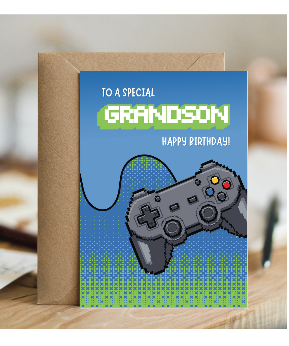 To a special Grandson, happy birthday gaming