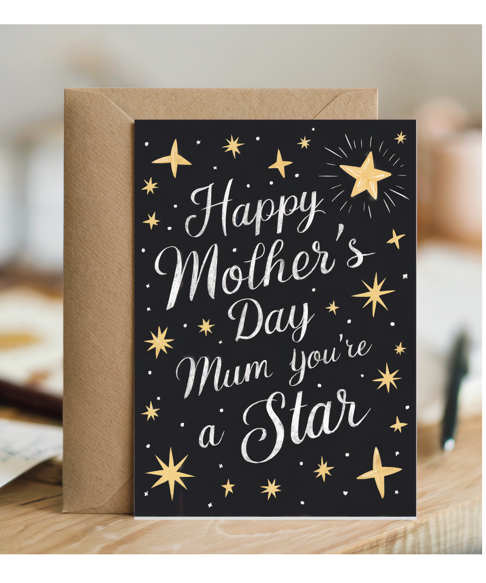 happy mother's day, mum you're a star