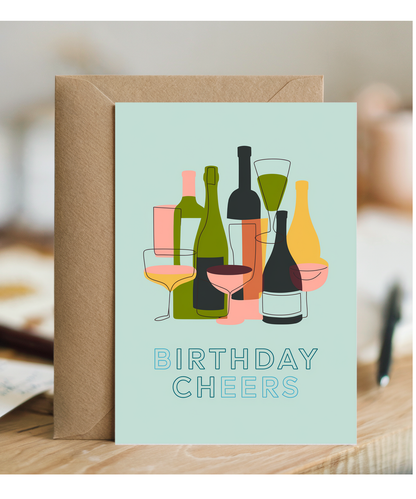 Birthday Cheers Card for man unisex drink beer