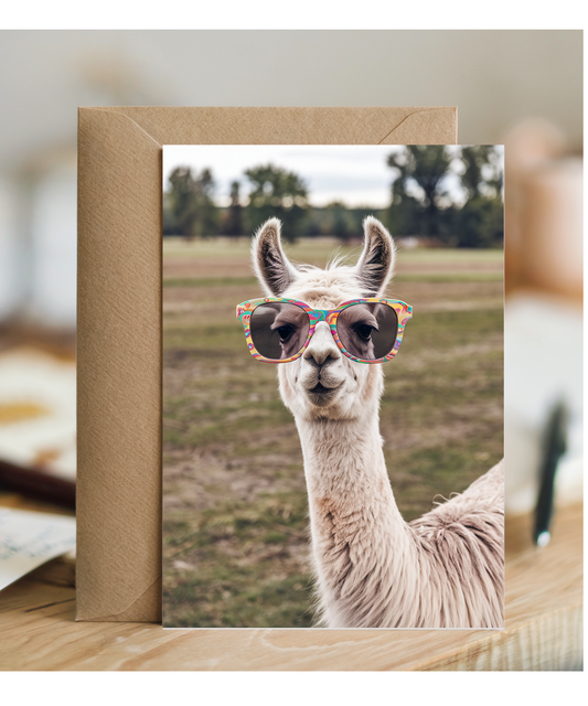Llama in Funky Sunglasses