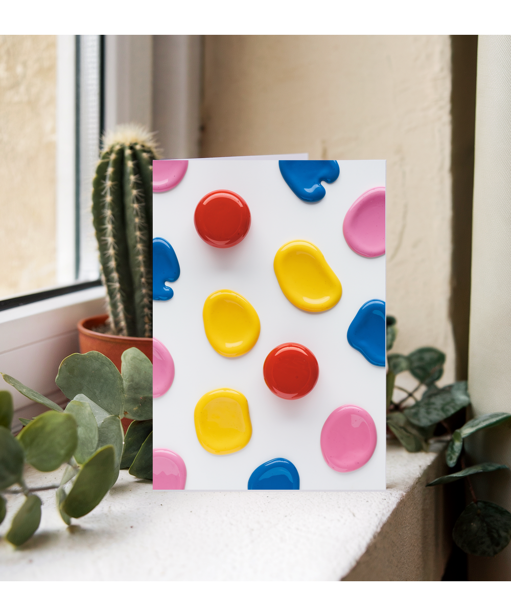 Pop of Color with Painted Dots