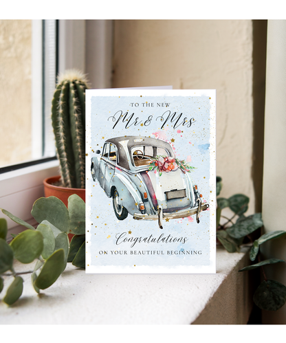A5 To the new mr & mrs just married car