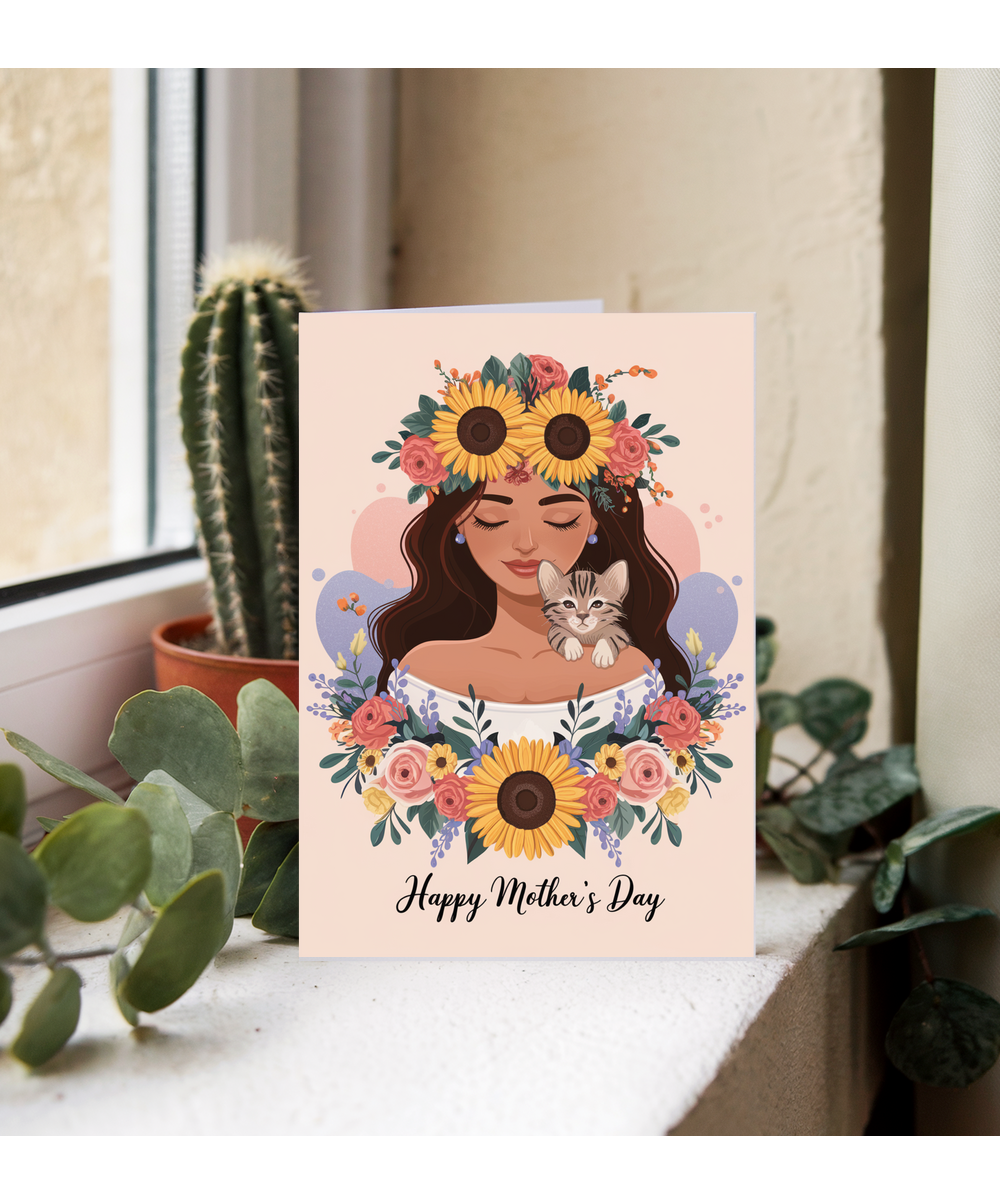Happy Mothers Day with Kitten