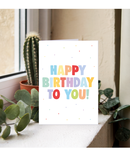 Happy Birthday to You with Cake Sprinkles