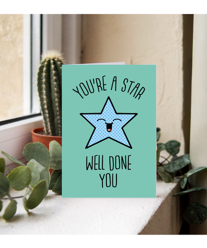 Childrens Well Done Card for Good Grades Youre a Star