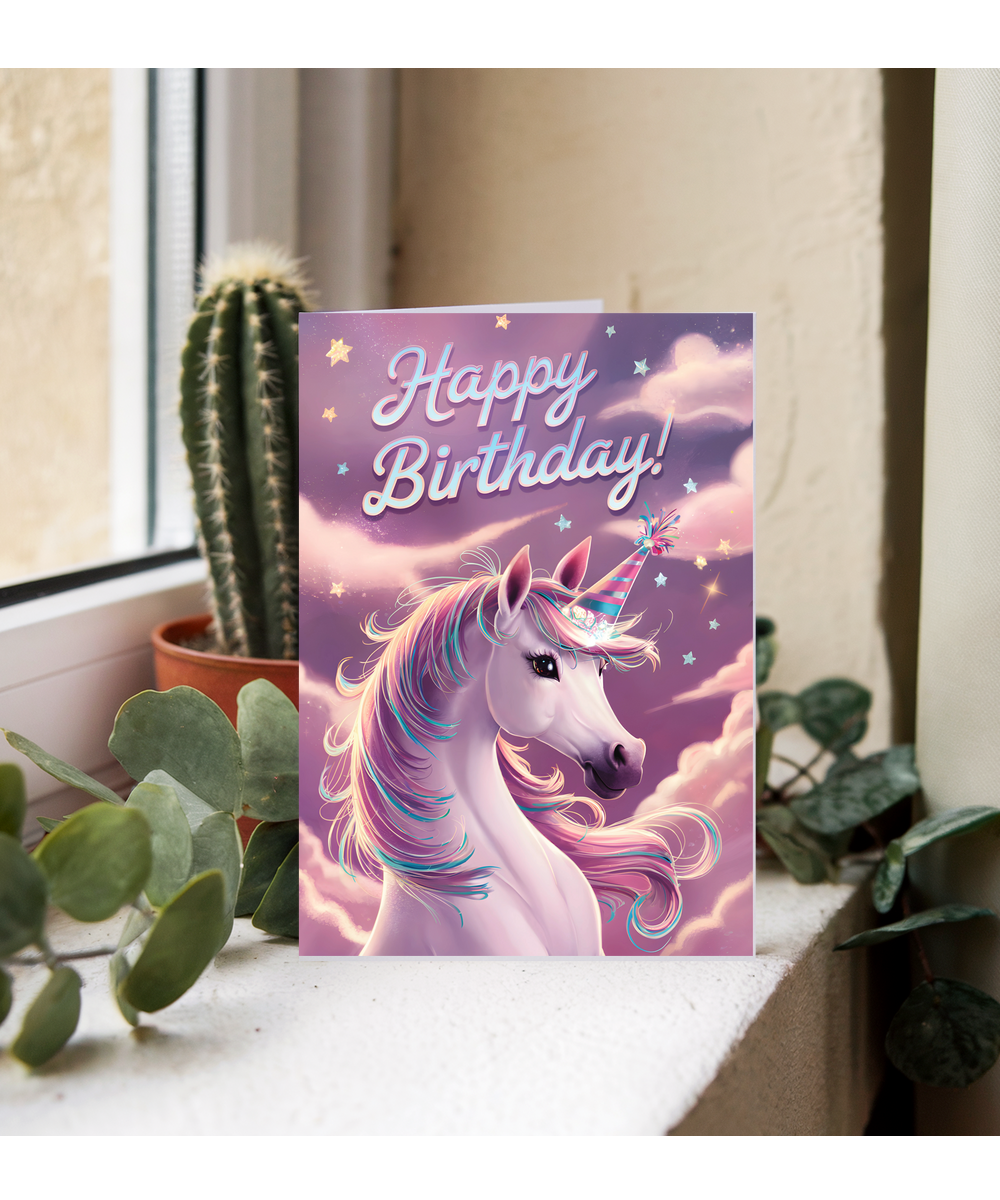 Happy Birthday! Fantasy Unicorn Horse