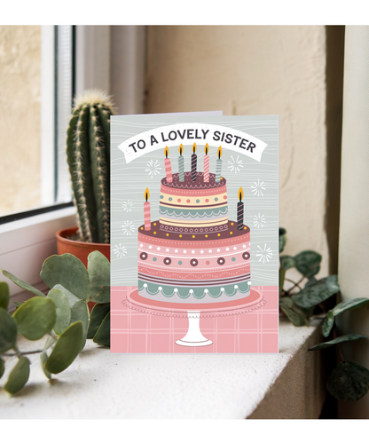 to a lovely sister birthday cake