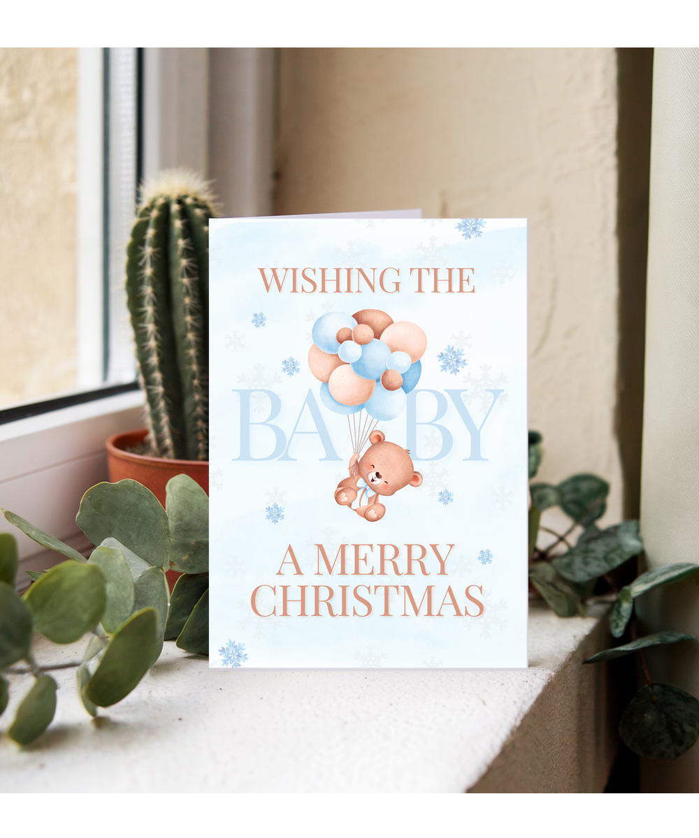 Wishing the baby a merry Christmas