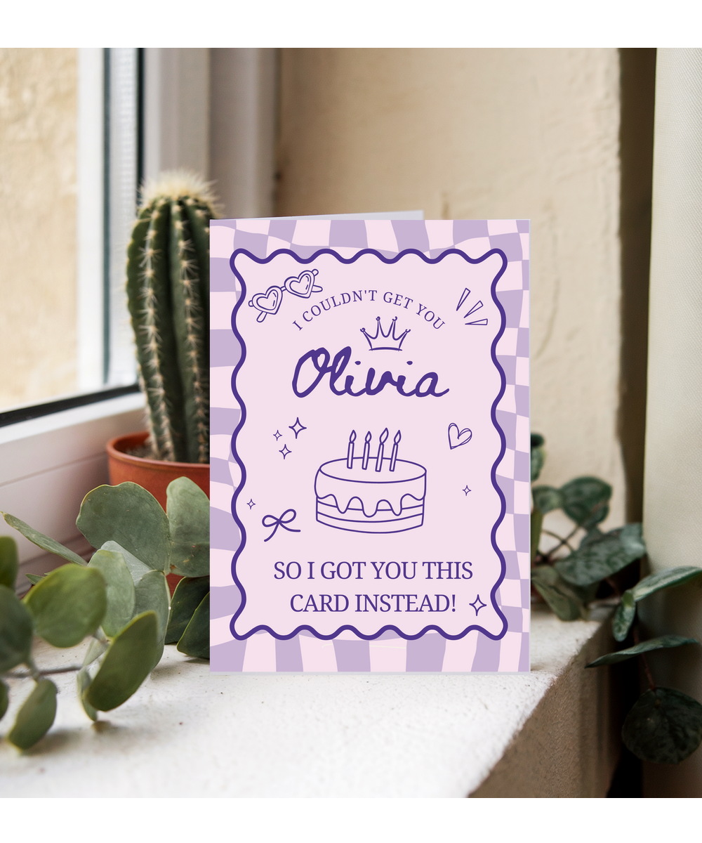 I couldn't get you Olivia so I got you this card