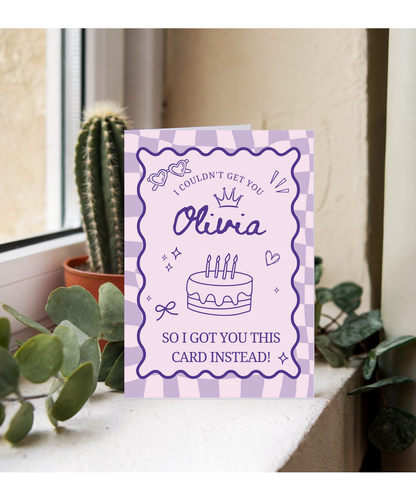 I couldn't get you Olivia so I got you this card